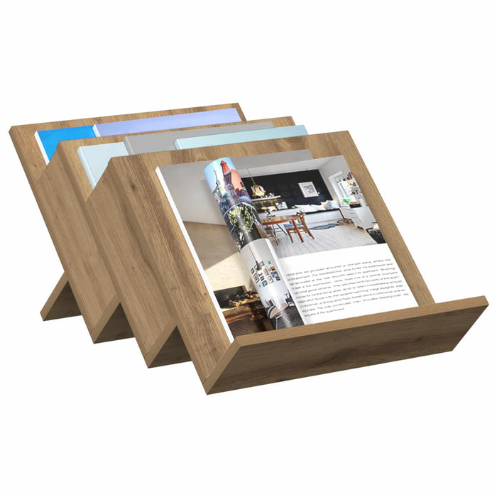 Raft pentru reviste cu raft Stejar Artizanal 53 x 40 x 28.5 cm - WALTI WALTI