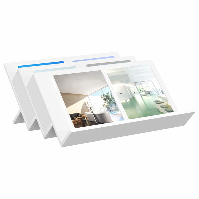 Raft pentru reviste cu raft Alb 65 x 53 x 28,5 cm Lemn compozit - WALTI WALTI