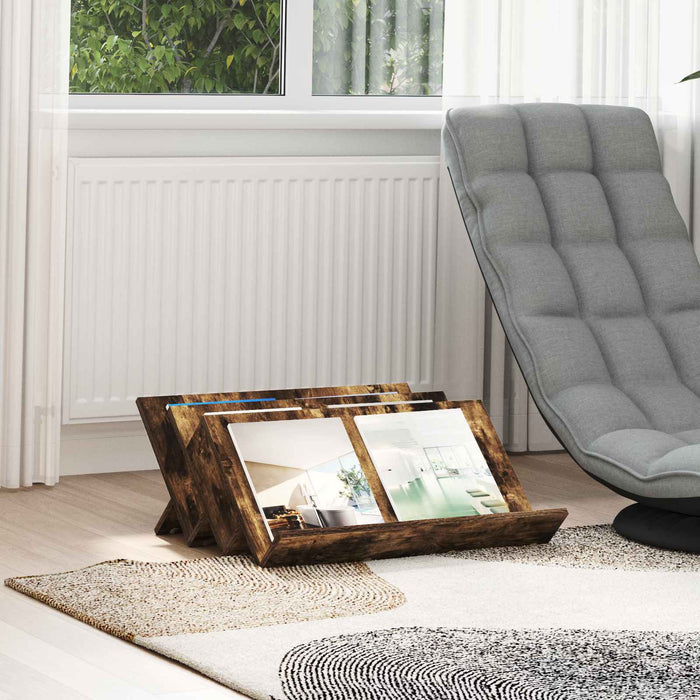 Raft pentru reviste cu raft Stejar fumuriu 65 x 53 x 28,5 cm - WALTI WALTI