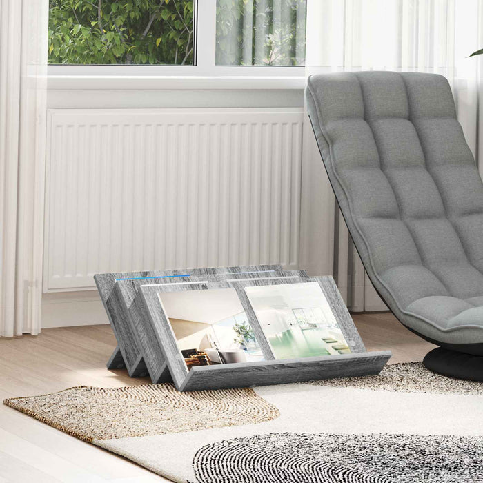 Raft pentru reviste Gri Sonoma 65 x 53 x 28,5 cm Lemn compozit - WALTI WALTI