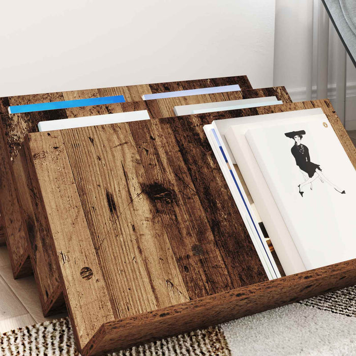 Raft pentru reviste Lemn vechi 65 x 53 x 28,5 cm Lemn compozit - WALTI WALTI