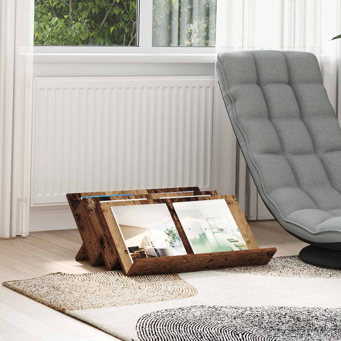 Raft pentru reviste Lemn vechi 65 x 53 x 28,5 cm Lemn compozit - WALTI WALTI