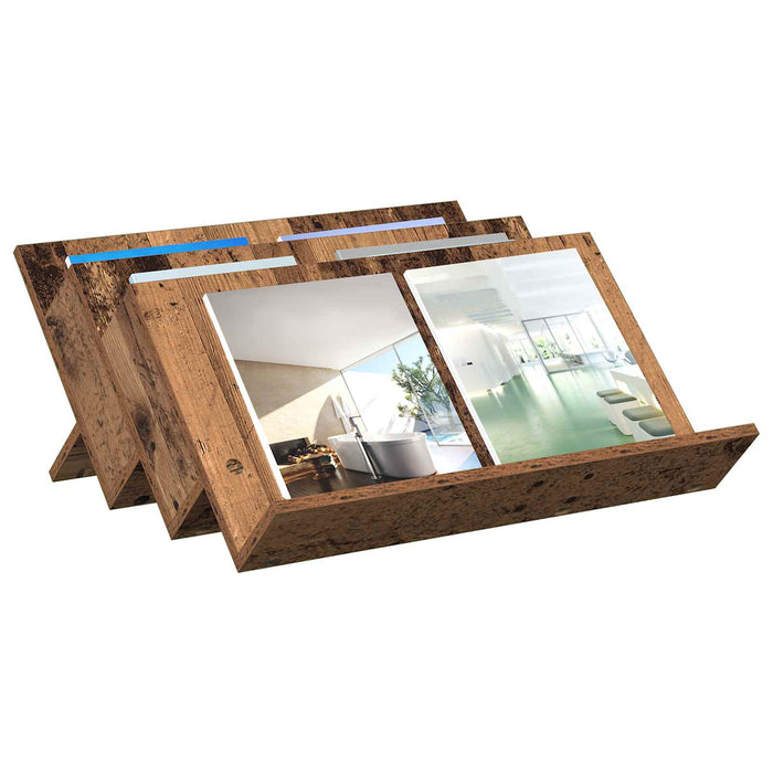 Raft pentru reviste Lemn vechi 65 x 53 x 28,5 cm Lemn compozit - WALTI WALTI