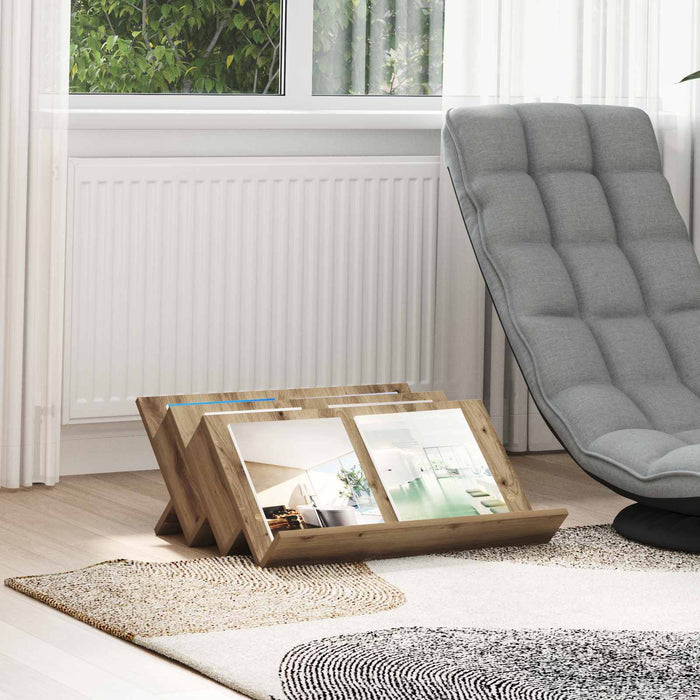 Raft pentru reviste cu raft Stejar Artizanal 65 x 53 x 28,5 cm - WALTI WALTI