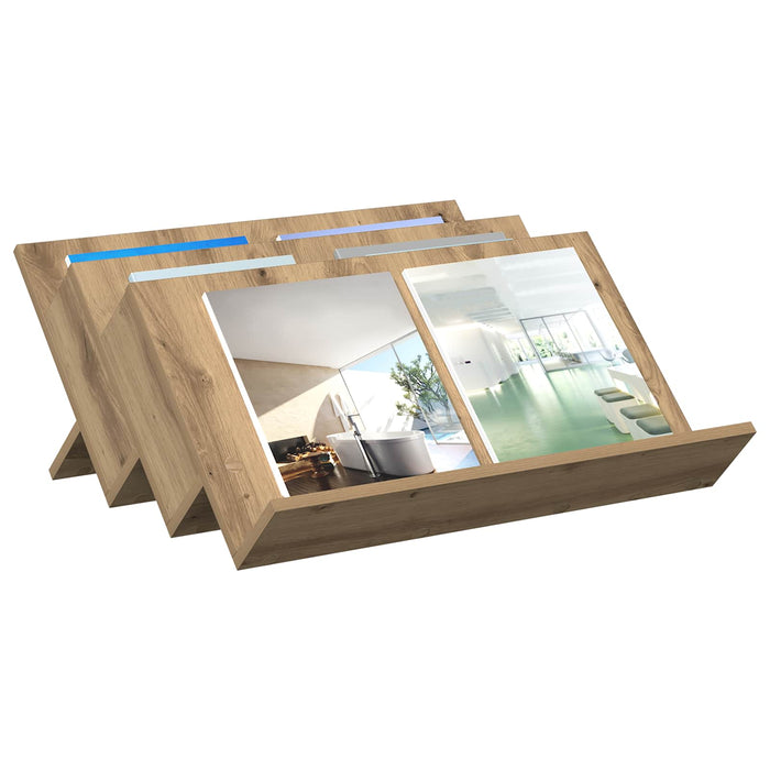 Raft pentru reviste cu raft Stejar Artizanal 65 x 53 x 28,5 cm - WALTI WALTI