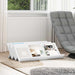 Raft pentru reviste cu raft Alb 90 x 53 x 28,5 cm Lemn compozit - WALTI WALTI
