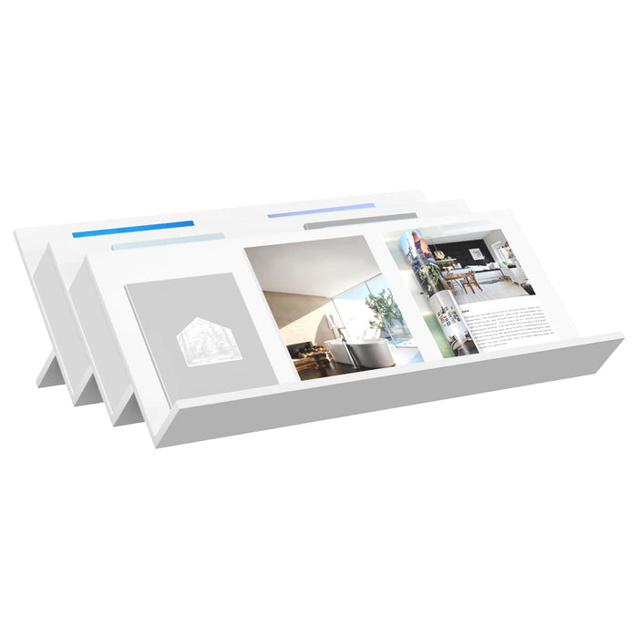 Raft pentru reviste cu raft Alb 90 x 53 x 28,5 cm Lemn compozit - WALTI WALTI
