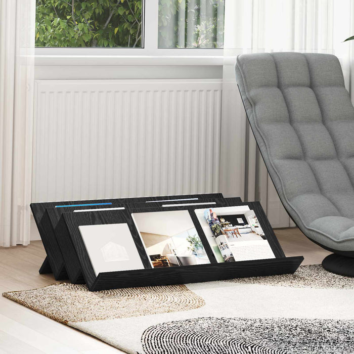 Raft pentru reviste cu raft Stejar Negru 90 x 53 x 28,5 cm - WALTI WALTI