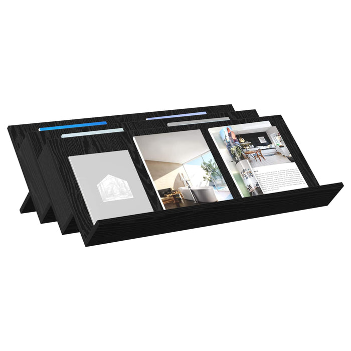 Raft pentru reviste cu raft Stejar Negru 90 x 53 x 28,5 cm - WALTI WALTI
