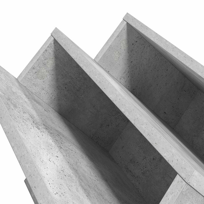 Raft pentru reviste Gri Concret 90 x 53 x 28,5 cm Lemn compozit - WALTI WALTI