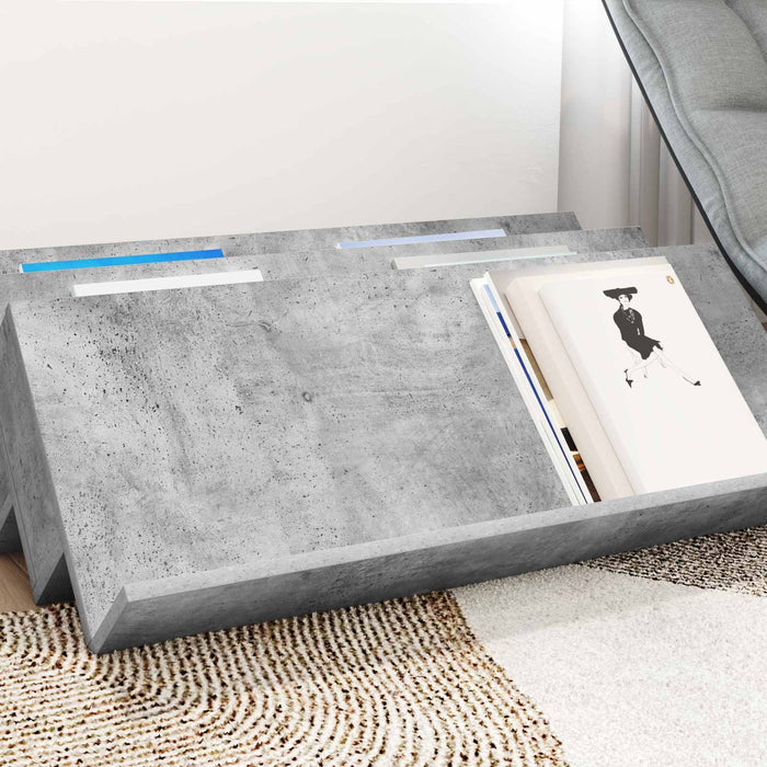 Raft pentru reviste Gri Concret 90 x 53 x 28,5 cm Lemn compozit - WALTI WALTI