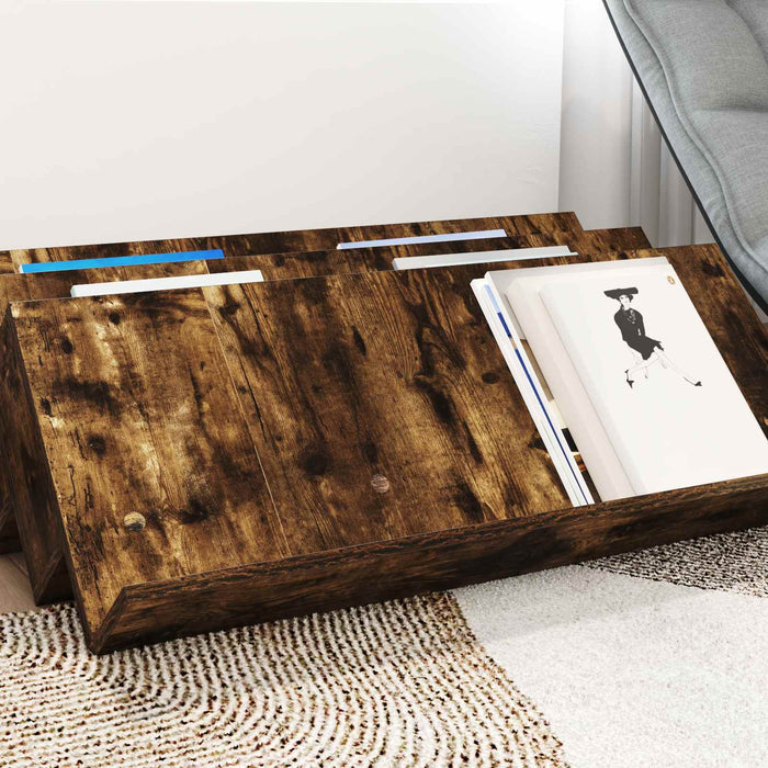 Raft pentru reviste cu raft Stejar fumuriu 90 x 53 x 28,5 cm - WALTI WALTI
