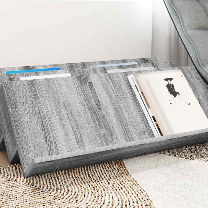 Raft pentru reviste Gri Sonoma 90 x 53 x 28,5 cm Lemn compozit - WALTI WALTI