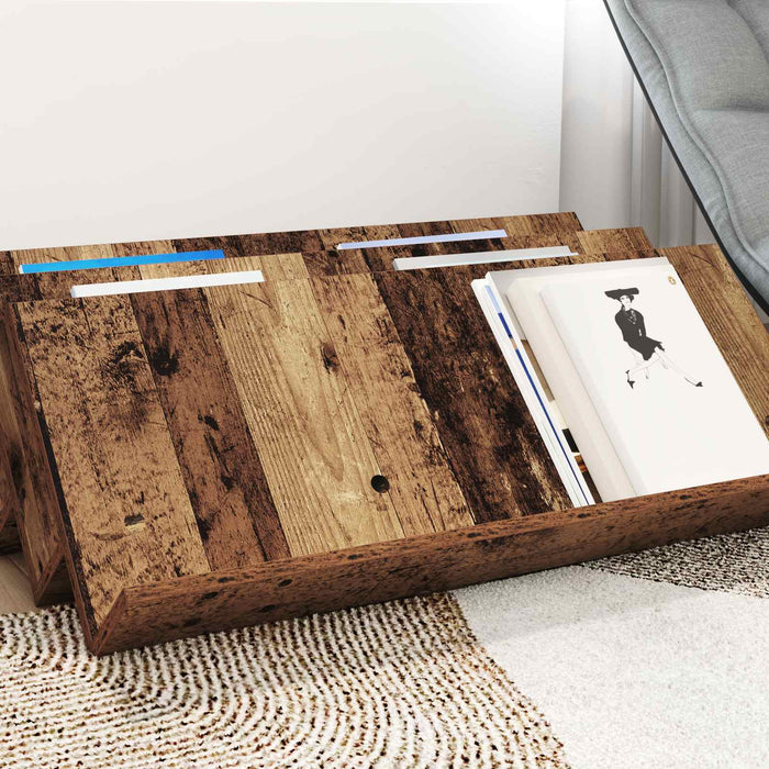 Raft pentru reviste Lemn vechi 90 x 53 x 28,5 cm Lemn compozit - WALTI WALTI