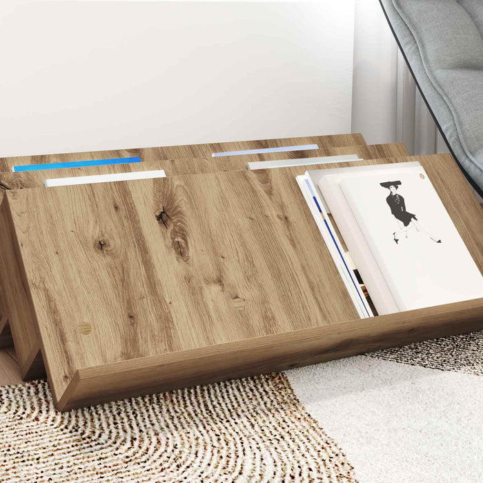 Raft pentru reviste cu raft Stejar Artizanal 90 x 53 x 28,5 cm - WALTI WALTI