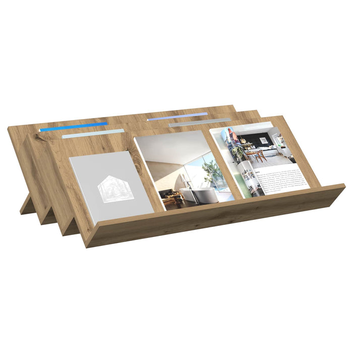 Raft pentru reviste cu raft Stejar Artizanal 90 x 53 x 28,5 cm - WALTI WALTI