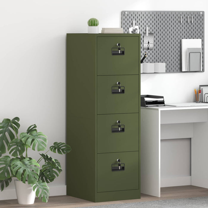 Dulap pentru Fișiere 2 pcs Verde măsliniu 44 x 50 x 106.5 cm - WALTI WALTI