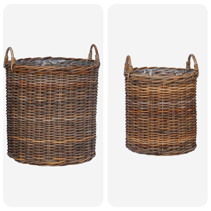 Ghiveci coș cu depozitare 2 pcs Maro Ratan Lacak - WALTI WALTI