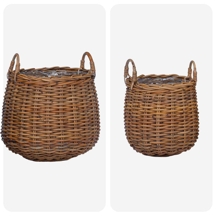 Ghiveci coș cu depozitare 2 pcs Maro Ratan Lacak - WALTI WALTI
