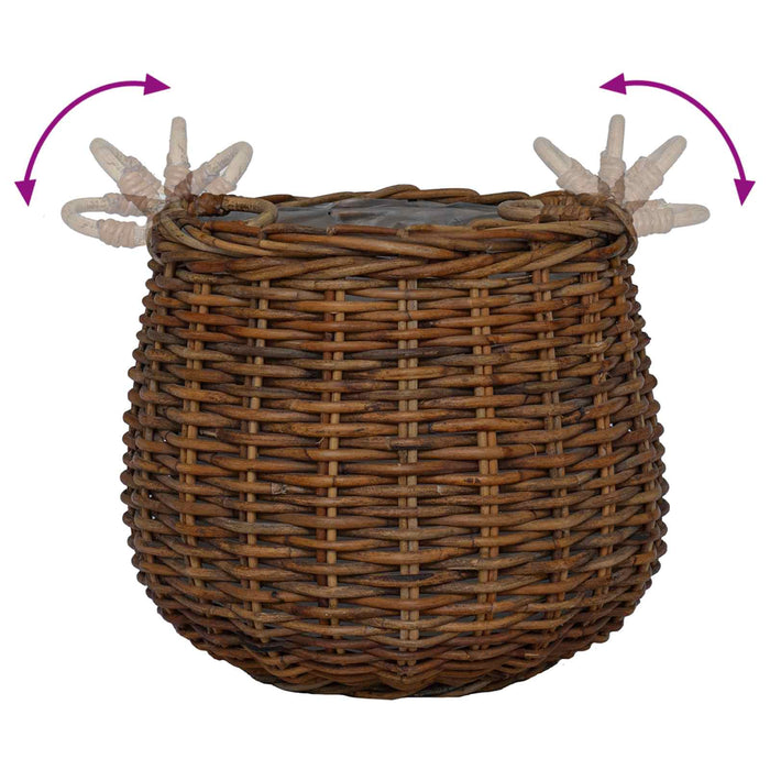 Ghiveci coș cu depozitare 2 pcs Maro Ratan Lacak - WALTI WALTI