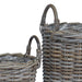 Coș de Plante cu depozitare 2 pcs Gri Ratan Kubu - WALTI WALTI