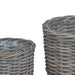 Coș pentru plante cu depozitare 2 pcs Gri Ratan Kubu - WALTI WALTI