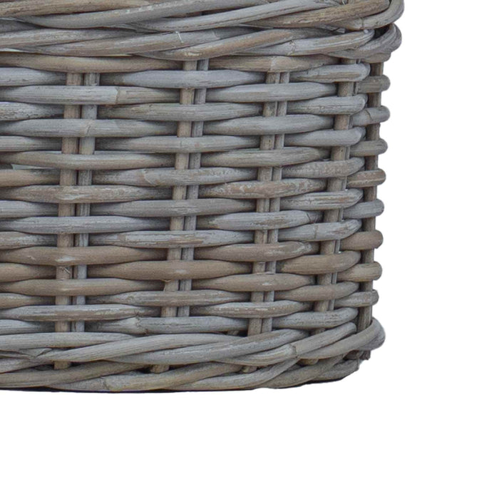Coș pentru plante cu depozitare 2 pcs Gri Ratan Kubu - WALTI WALTI