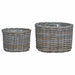 Coș pentru plante cu depozitare 2 pcs Gri Ratan Kubu - WALTI WALTI