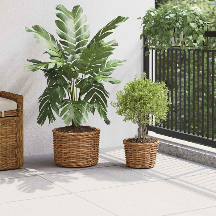 Coș pentru plante cu depozitare 2 pcs Maro Ratan Kubu - WALTI WALTI