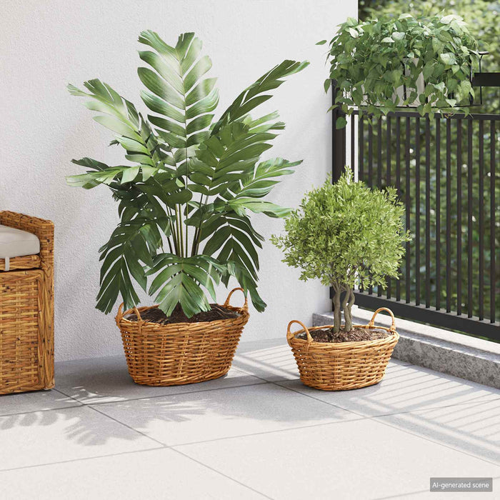 Coș pentru plante cu depozitare 2 pcs Maro Ratan Lacak - WALTI WALTI