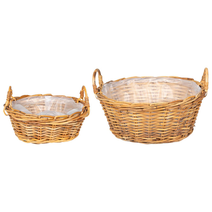 Coș pentru plante cu depozitare 2 pcs Maro Ratan Lacak - WALTI WALTI