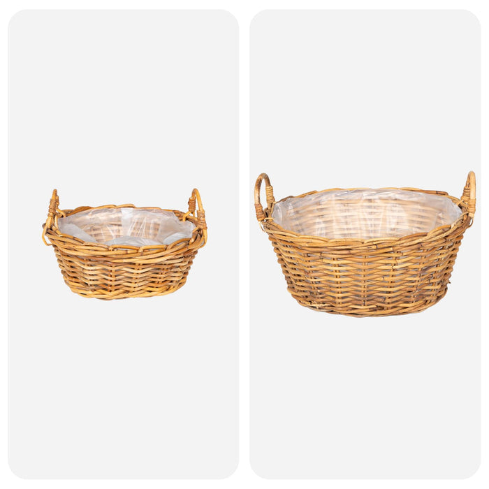 Coș pentru plante cu depozitare 2 pcs Maro Ratan Lacak - WALTI WALTI