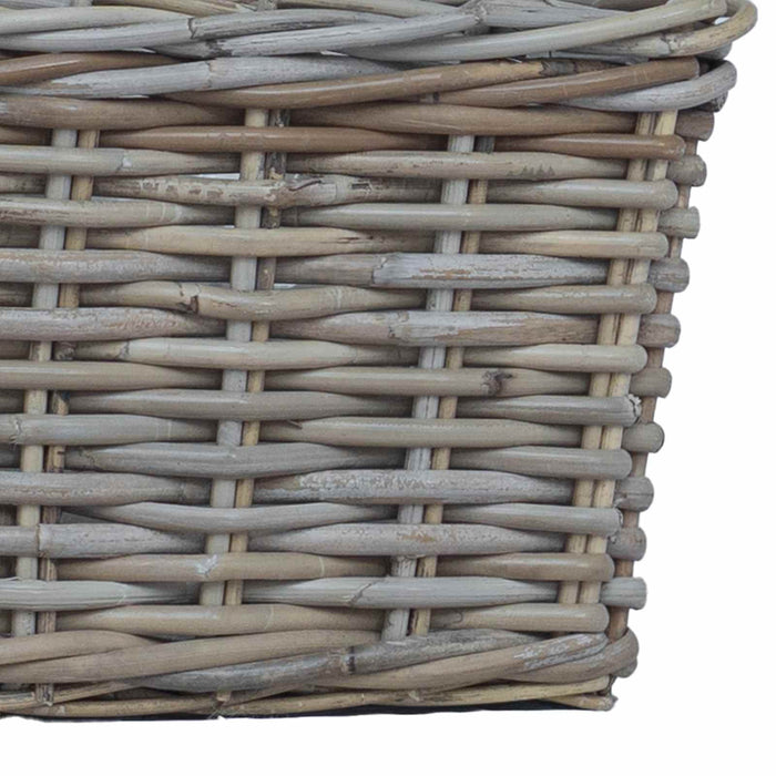 Coș pentru plante cu depozitare 3 pcs Gri Ratan Kubu - WALTI WALTI