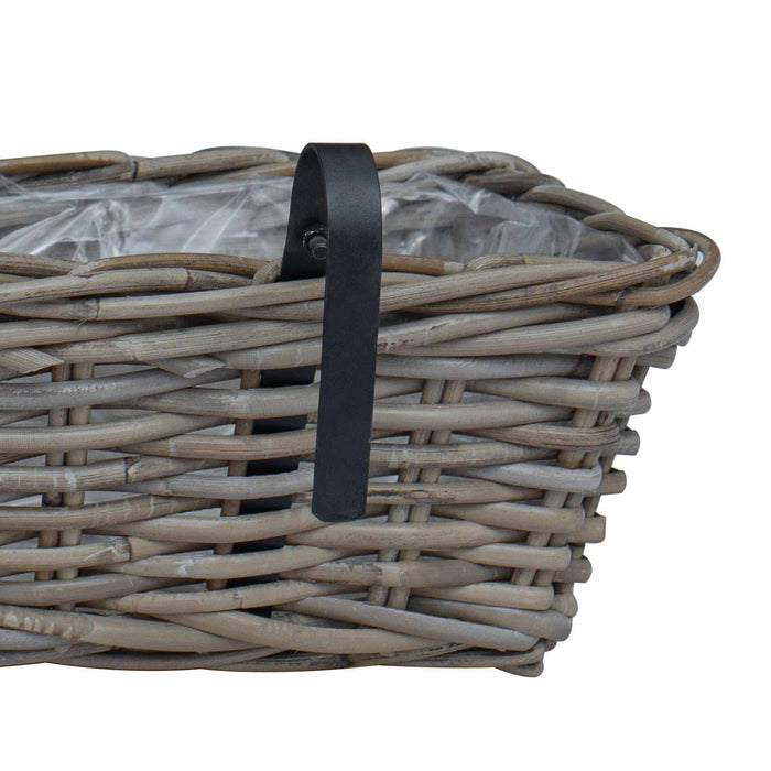 Coș suspendat pentru plante 2 pcs Gri 48 x 22 x 15 cm - WALTI WALTI