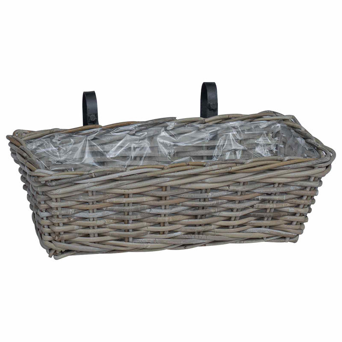Coș suspendat pentru plante 2 pcs Gri 48 x 22 x 15 cm - WALTI WALTI