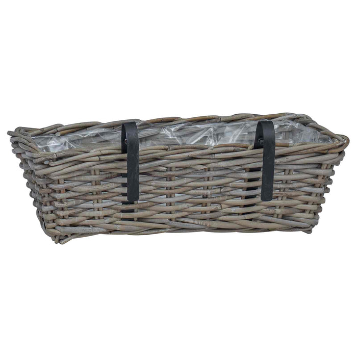 Coș suspendat pentru plante 2 pcs Gri 48 x 22 x 15 cm - WALTI WALTI