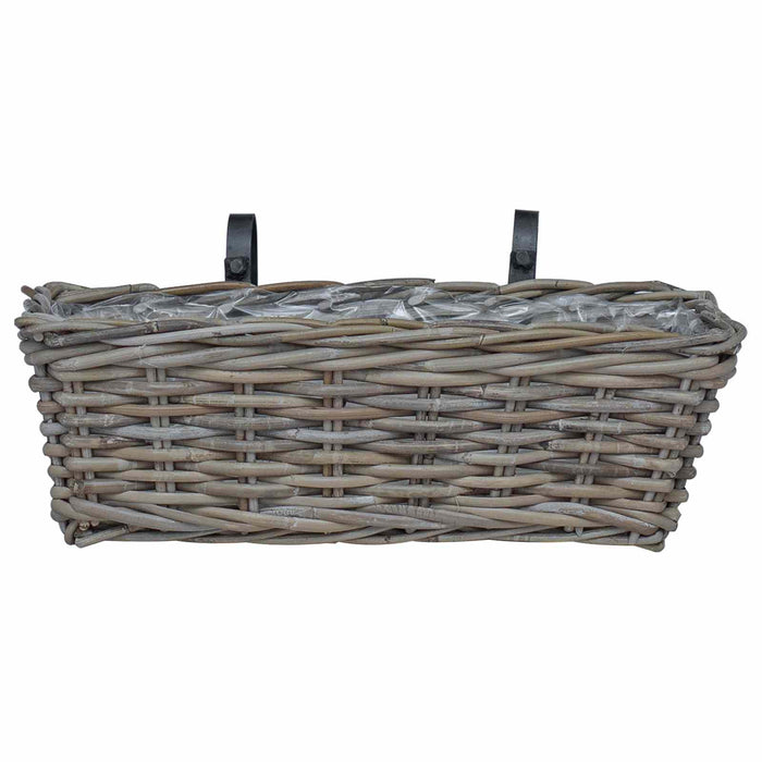 Coș suspendat pentru plante 2 pcs Gri 48 x 22 x 15 cm - WALTI WALTI