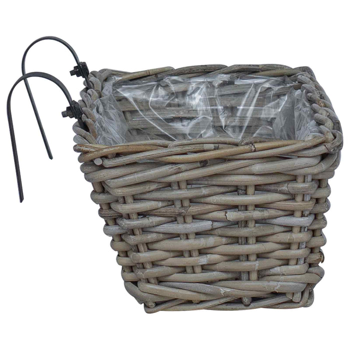 Coș suspendat pentru plante 2 pcs Gri 48 x 22 x 15 cm - WALTI WALTI