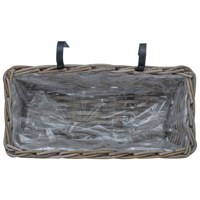 Coș suspendat pentru plante 2 pcs Gri 48 x 22 x 15 cm - WALTI WALTI