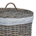 Coș de rufe cu capac 2 pcs Gri Kubu Ratan Kubu - WALTI WALTI