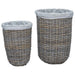 Coș de rufe cu capac 2 pcs Gri Kubu Ratan Kubu - WALTI WALTI