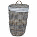 Coș de rufe cu capac 2 pcs Gri Kubu Ratan Kubu - WALTI WALTI