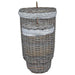 Coș de rufe cu capac 2 pcs Gri Kubu Ratan Kubu - WALTI WALTI