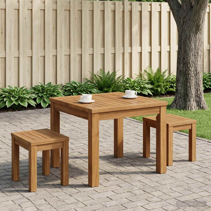 Masă de cafea natural 50 x 48,5 x 36 cm Lemn Solid de Acacia - WALTI WALTI