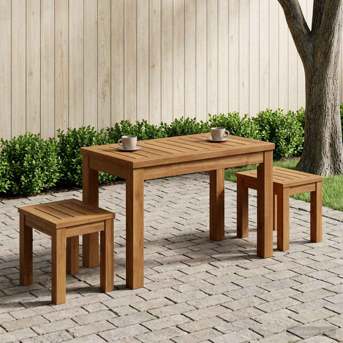 Masă de cafea natural 60,5 x 30 x 36 cm Lemn Solid de Acacia - WALTI WALTI