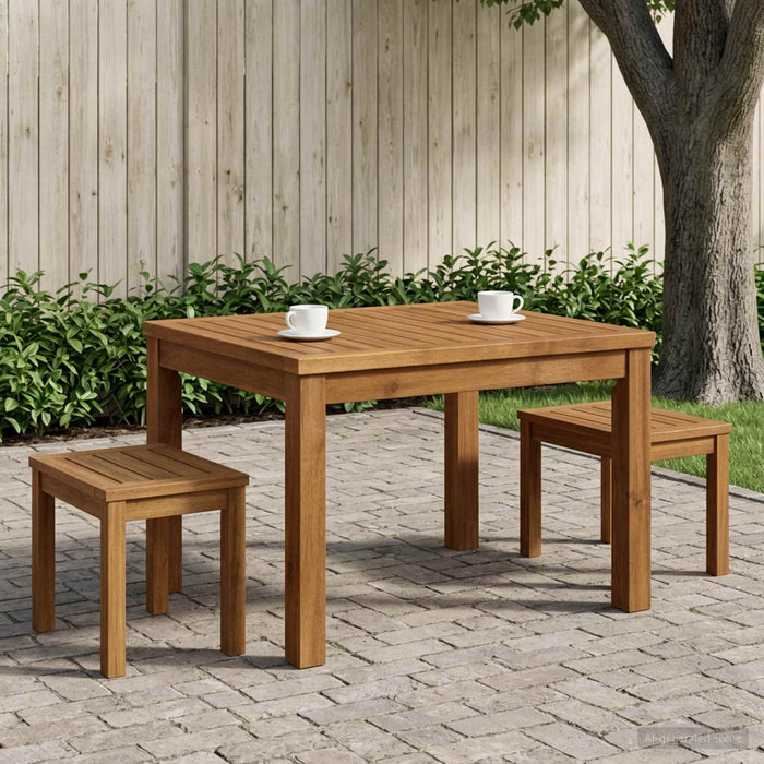 Masă de cafea natural 50 x 60,5 x 36 cm Lemn Solid de Acacia - WALTI WALTI