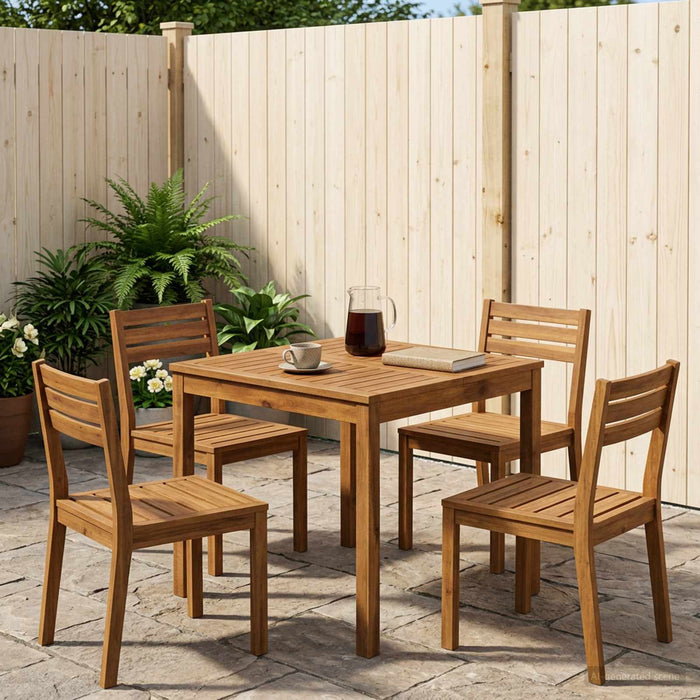 Masă de cină pentru grădină natural 70 x 68,5 x 75 cm WALTI