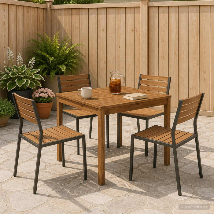 Masă de cină pentru grădină natural 80 x 80,5 x 75 cm WALTI