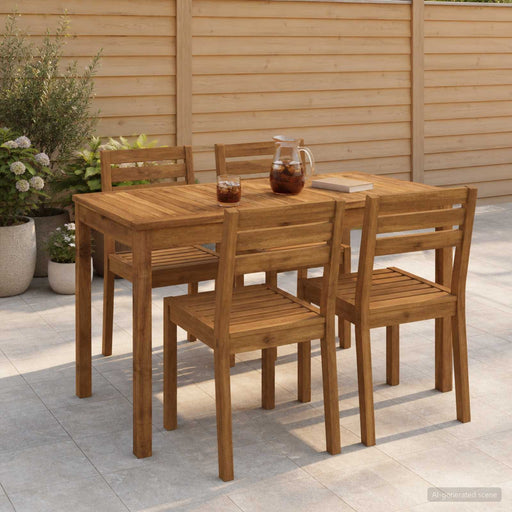 Masă de cină pentru grădină natural 108,5 x 55 x 75 cm - WALTI WALTI