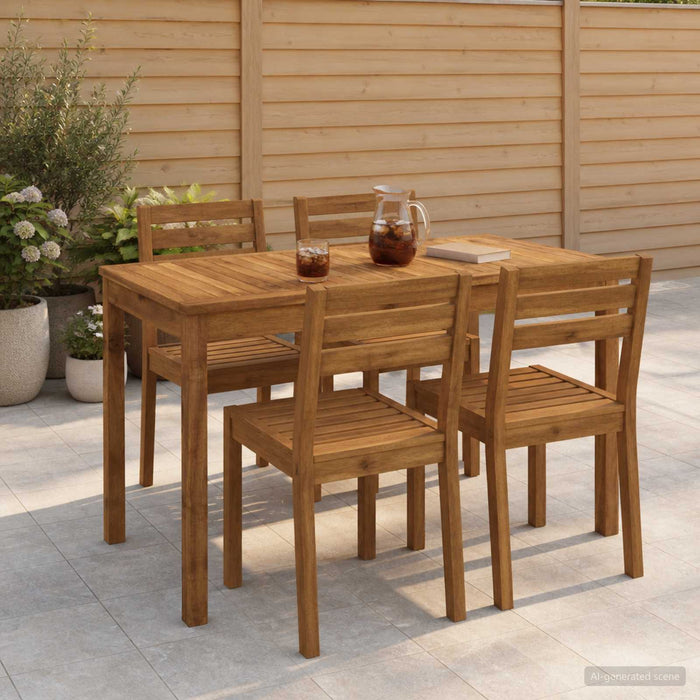 Masă de cină pentru grădină natural 108,5 x 55 x 75 cm WALTI